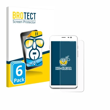 Face avant d’un emballage produit avec le logo de la marque BROTECT. À côté, l’appareil Pax CCV Fly A77 est représenté avec la