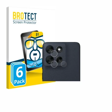 Face avant d’un emballage produit avec le logo de la marque BROTECT. À côté, l’appareil Motorola Moto G56 (Caméra UNIQUEMENT) 