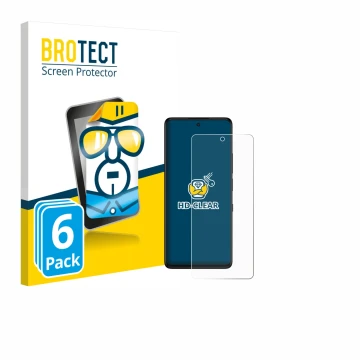 Face avant d’un emballage produit avec le logo de la marque BROTECT. À côté, l’appareil TCL 50 Pro NXTPaper 5G est représenté 