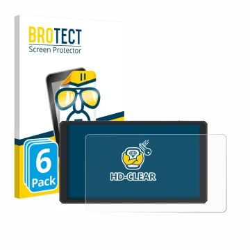 Face avant d’un emballage produit avec le logo de la marque BROTECT. À côté, l’appareil Feelworld CUT6 6