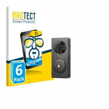 Face avant d’un emballage produit avec le logo de la marque BROTECT. À côté, l’appareil Aqara Hub G410 est représenté avec la 
