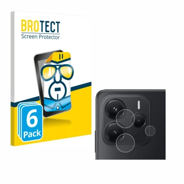 Face avant d’un emballage produit avec le logo de la marque BROTECT. À côté, l’appareil Xiaomi Redmi Note 14 4G (Caméra UNIQUE