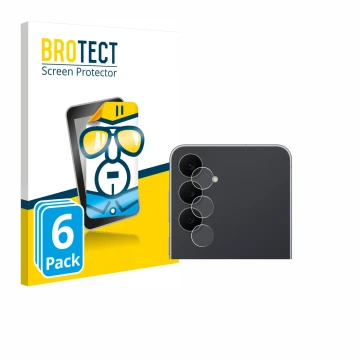 Face avant d’un emballage produit avec le logo de la marque BROTECT. À côté, l’appareil Samsung Galaxy S25 FE Enterprise Editi