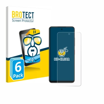 Face avant d’un emballage produit avec le logo de la marque BROTECT. À côté, l’appareil Nubia Focus est représenté avec la pro