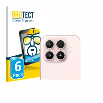 Face avant d’un emballage produit avec le logo de la marque BROTECT. À côté, l’appareil Xiaomi 17 (Caméra UNIQUEMENT) est repr