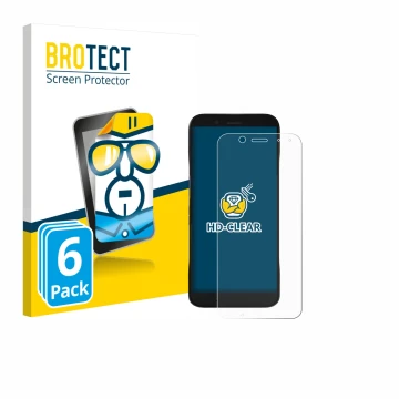 Face avant d’un emballage produit avec le logo de la marque BROTECT. À côté, l’appareil Datalogic Memor 17 HC est représenté a