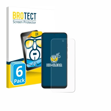 Face avant d’un emballage produit avec le logo de la marque BROTECT. À côté, l’appareil Infinix Smart 10 est représenté avec l