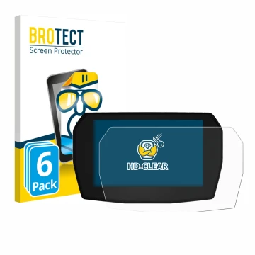 Face avant d’un emballage produit avec le logo de la marque BROTECT. À côté, l’appareil Ducati Multistrada V2 2025 est représe