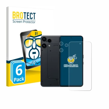 Face avant d’un emballage produit avec le logo de la marque BROTECT. À côté, l’appareil Nothing Phone (3a) Lite (Avant+Caméra)