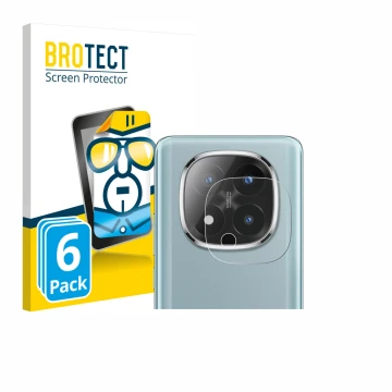 Face avant d’un emballage produit avec le logo de la marque BROTECT. À côté, l’appareil Xiaomi Redmi Note 14 Pro Plus 5G (Camé