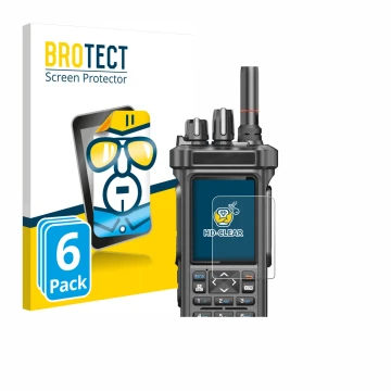 Face avant d’un emballage produit avec le logo de la marque BROTECT. À côté, l’appareil Radtel RT-950 Pro est représenté avec 