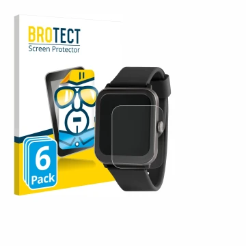 Face avant d’un emballage produit avec le logo de la marque BROTECT. À côté, l’appareil Sector Smartwatch S-08 est représenté 