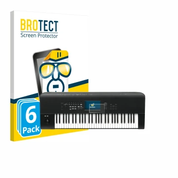 Face avant d’un emballage produit avec le logo de la marque BROTECT. À côté, l’appareil KORG Nautilus 61 est représenté avec l