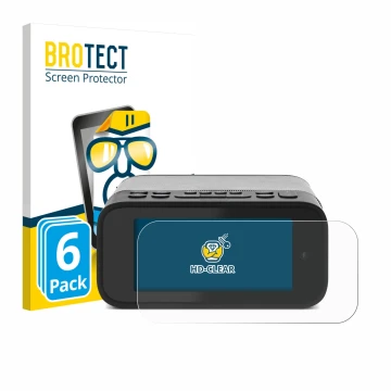 Face avant d’un emballage produit avec le logo de la marque BROTECT. À côté, l’appareil TechniSat Digitradio 52 BT est représe