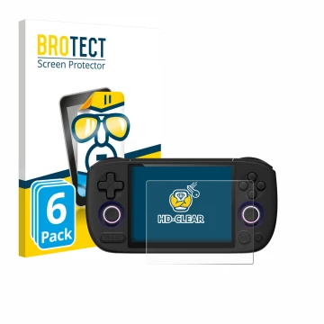 Face avant d’un emballage produit avec le logo de la marque BROTECT. À côté, l’appareil Ayaneo Pocket Air Mini est représenté 