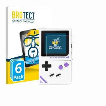 Face avant d’un emballage produit avec le logo de la marque BROTECT. À côté, l’appareil Modretro Chromatic est représenté avec