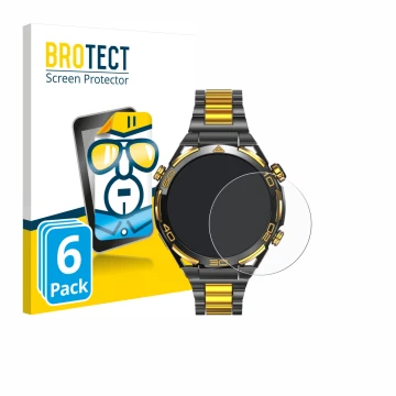 Face avant d’un emballage produit avec le logo de la marque BROTECT. À côté, l’appareil Blackview W90 Pro est représenté avec 