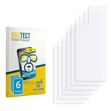 Face avant d’un emballage produit avec le logo de la marque BROTECT. À côté se trouve la protection d’écran correspondante.