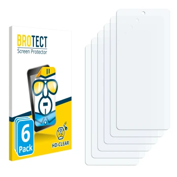 Face avant d’un emballage produit avec le logo de la marque BROTECT. À côté se trouve la protection d’écran correspondante.