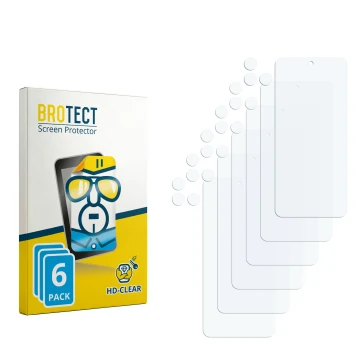 Face avant d’un emballage produit avec le logo de la marque BROTECT. À côté se trouve la protection d’écran correspondante.