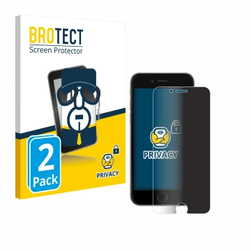 Face avant d’un emballage produit avec le logo de la marque BROTECT. À côté, l’appareil Apple iPhone 6S est représenté avec la
