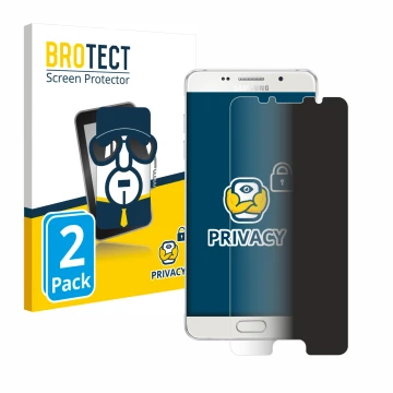 Face avant d’un emballage produit avec le logo de la marque BROTECT. À côté, l’appareil Samsung Galaxy A5 2016 est représenté 