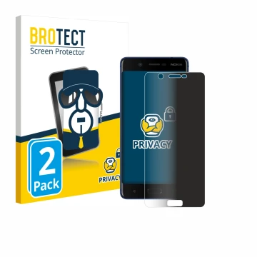 Face avant d’un emballage produit avec le logo de la marque BROTECT. À côté, l’appareil Nokia 5 est représenté avec la protect