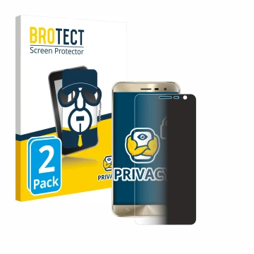 Face avant d’un emballage produit avec le logo de la marque BROTECT. À côté, l’appareil ASUS ZenFone 3 ZE552KL est représenté 