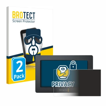 Face avant d’un emballage produit avec le logo de la marque BROTECT. À côté, l’appareil Blackmagic Design Video Assist (5.0) e