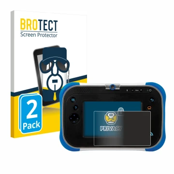 Face avant d’un emballage produit avec le logo de la marque BROTECT. À côté, l’appareil Vtech Storio Max 2.0 est représenté av