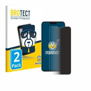 Face avant d’un emballage produit avec le logo de la marque BROTECT. À côté, l’appareil Xiaomi Redmi 6 Pro est représenté avec