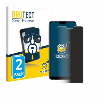 Face avant d’un emballage produit avec le logo de la marque BROTECT. À côté, l’appareil ASUS ZenFone Max (M2) ZB631KL est repr