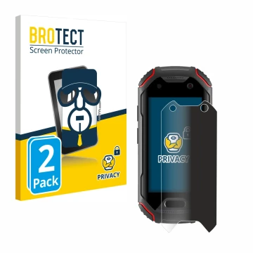 Face avant d’un emballage produit avec le logo de la marque BROTECT. À côté, l’appareil Unihertz Atom est représenté avec la p