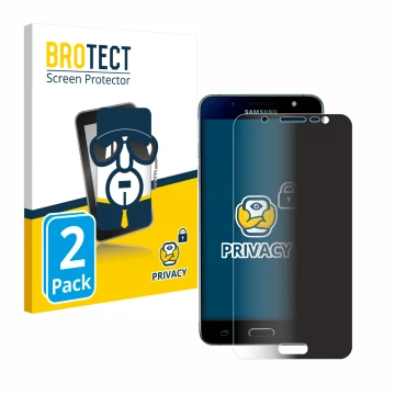 Face avant d’un emballage produit avec le logo de la marque BROTECT. À côté, l’appareil Samsung Galaxy J5 2016 est représenté 