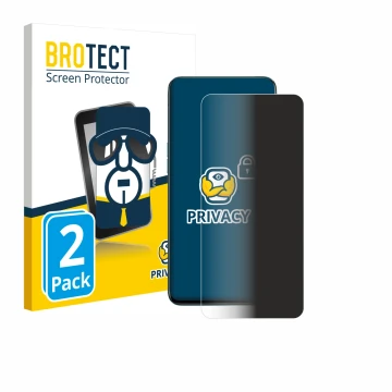 Face avant d’un emballage produit avec le logo de la marque BROTECT. À côté, l’appareil Oppo Reno 10x Zoom est représenté avec