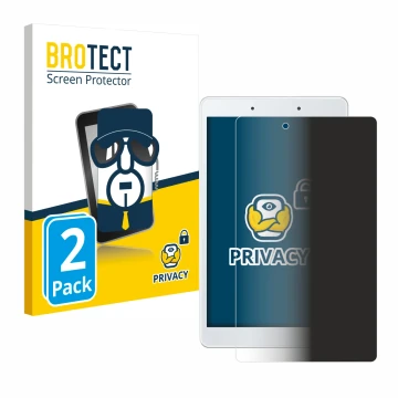 Face avant d’un emballage produit avec le logo de la marque BROTECT. À côté, l’appareil Samsung Galaxy Tab A 8.0 WiFi 2019 est
