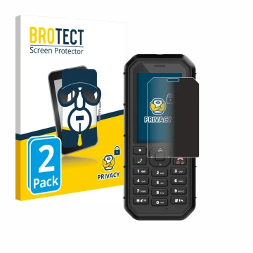 Face avant d’un emballage produit avec le logo de la marque BROTECT. À côté, l’appareil Caterpillar Cat B26 est représenté ave