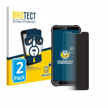 Face avant d’un emballage produit avec le logo de la marque BROTECT. À côté, l’appareil Oukitel WP5 est représenté avec la pro