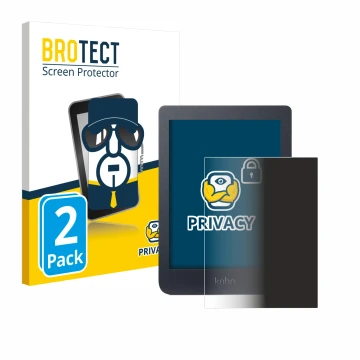 Face avant d’un emballage produit avec le logo de la marque BROTECT. À côté, l’appareil Kobo Nia est représenté avec la protec