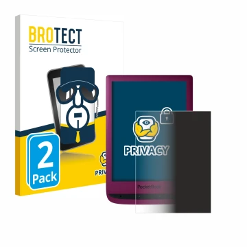Face avant d’un emballage produit avec le logo de la marque BROTECT. À côté, l’appareil PocketBook Touch Lux 5 est représenté 