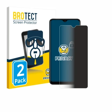 Face avant d’un emballage produit avec le logo de la marque BROTECT. À côté, l’appareil Blackview A80 Plus est représenté avec