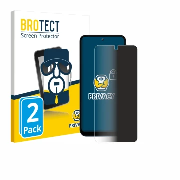 Face avant d’un emballage produit avec le logo de la marque BROTECT. À côté, l’appareil Motorola Moto G41 est représenté avec 