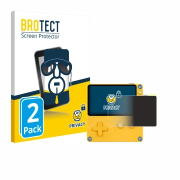 Face avant d’un emballage produit avec le logo de la marque BROTECT. À côté, l’appareil Panic Playdate est représenté avec la 