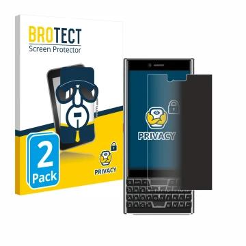 Face avant d’un emballage produit avec le logo de la marque BROTECT. À côté, l’appareil Unihertz Titan Slim est représenté ave