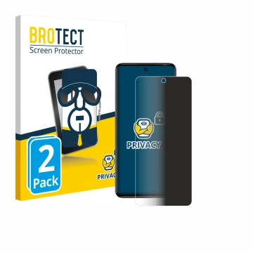 Face avant d’un emballage produit avec le logo de la marque BROTECT. À côté, l’appareil Tecno Camon 20 Pro 5G est représenté a