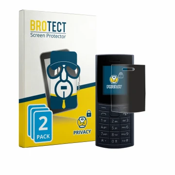 Face avant d’un emballage produit avec le logo de la marque BROTECT. À côté, l’appareil Nokia 110 4G (2023) est représenté ave