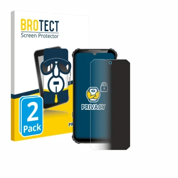 Face avant d’un emballage produit avec le logo de la marque BROTECT. À côté, l’appareil Oukitel WP22 est représenté avec la pr