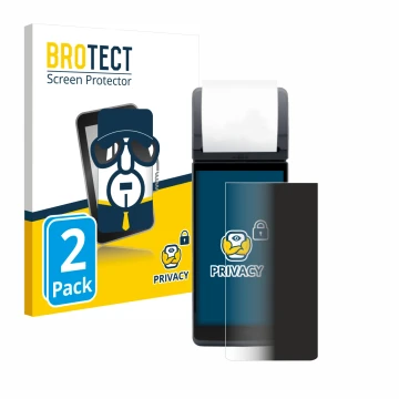 Face avant d’un emballage produit avec le logo de la marque BROTECT. À côté, l’appareil myPOS Pro est représenté avec la prote