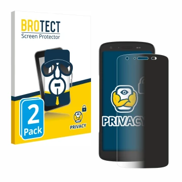 Face avant d’un emballage produit avec le logo de la marque BROTECT. À côté, l’appareil Zebra TC22 est représenté avec la prot