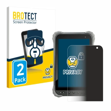 Face avant d’un emballage produit avec le logo de la marque BROTECT. À côté, l’appareil Juniper Systems Cedar CT8X2 est représ